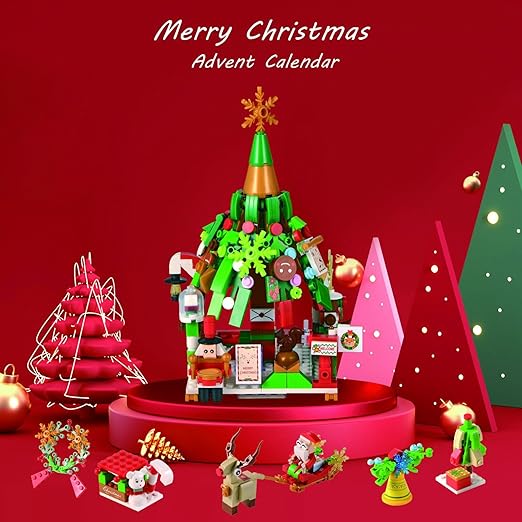 Building Blocks Advent Calendar with 24 Mini Holiday Builds