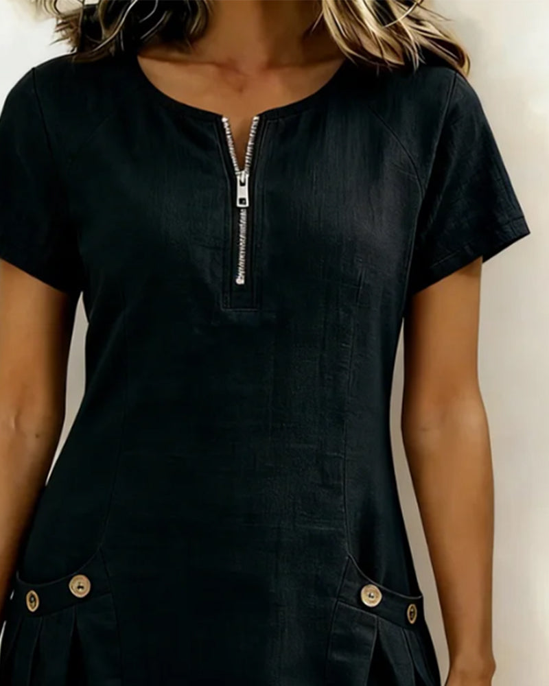 Elenia™ | Casual Zipper Dress