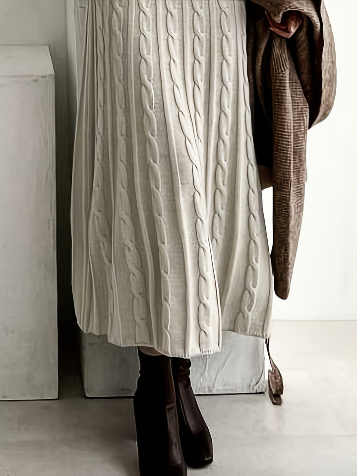 Tiphaine™ | Women's Cable Knit Long Sleeve Maxi Dress
