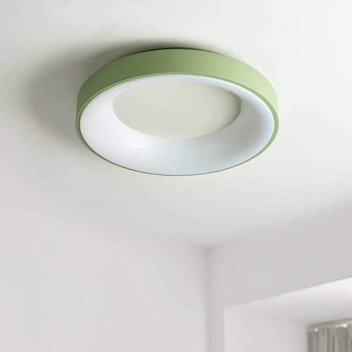 LED Wrought Iron Flush Mount Ceiling Light with Tri-Color Glow — view 8