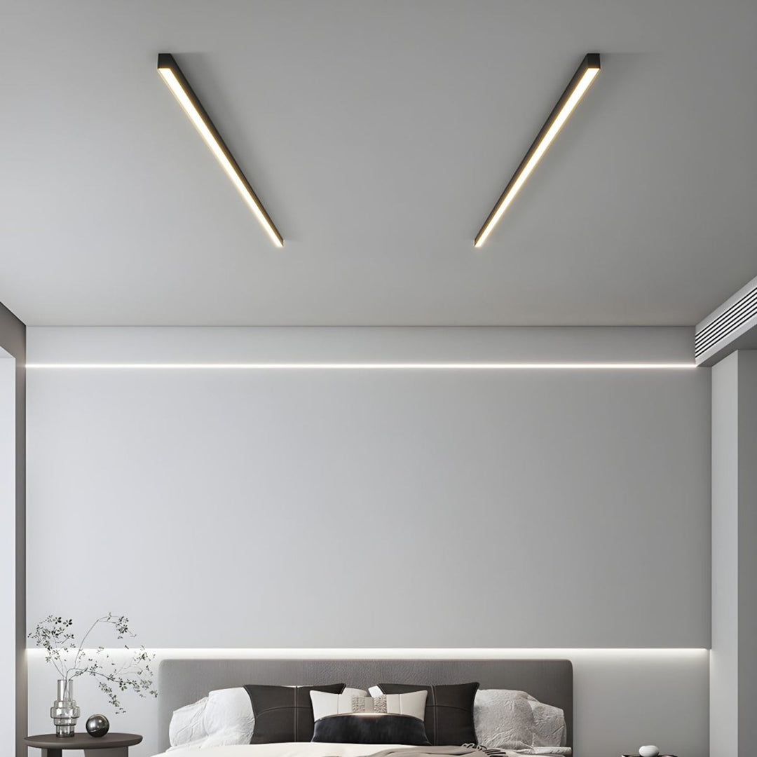Minimalist Linear Metal Ceiling Light — view 8