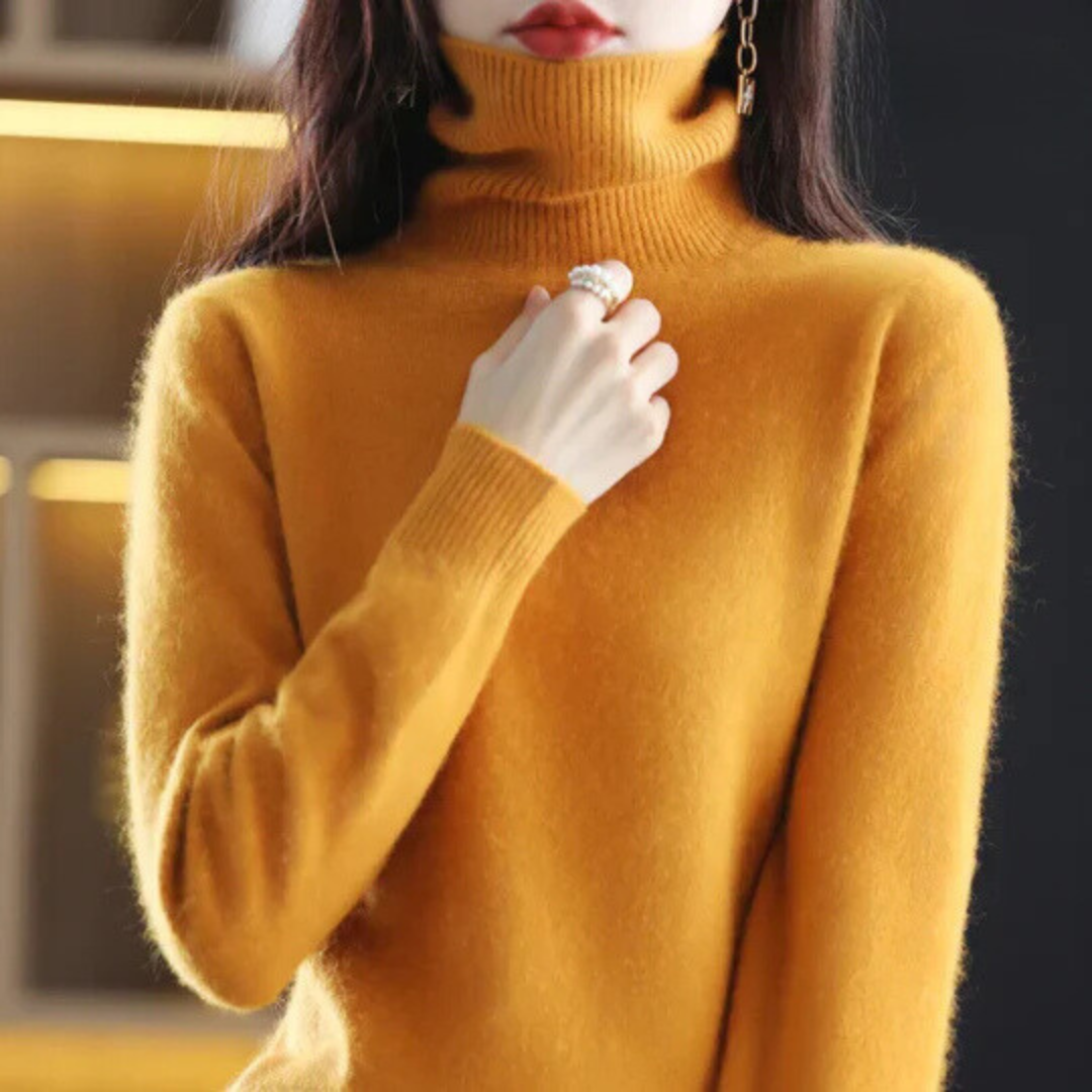 Veda™ | Women's Brushed Knit Turtleneck Sweater
