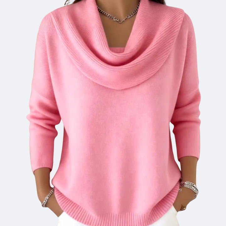 GIULIA - Cozy Ruffle Neck Sweater