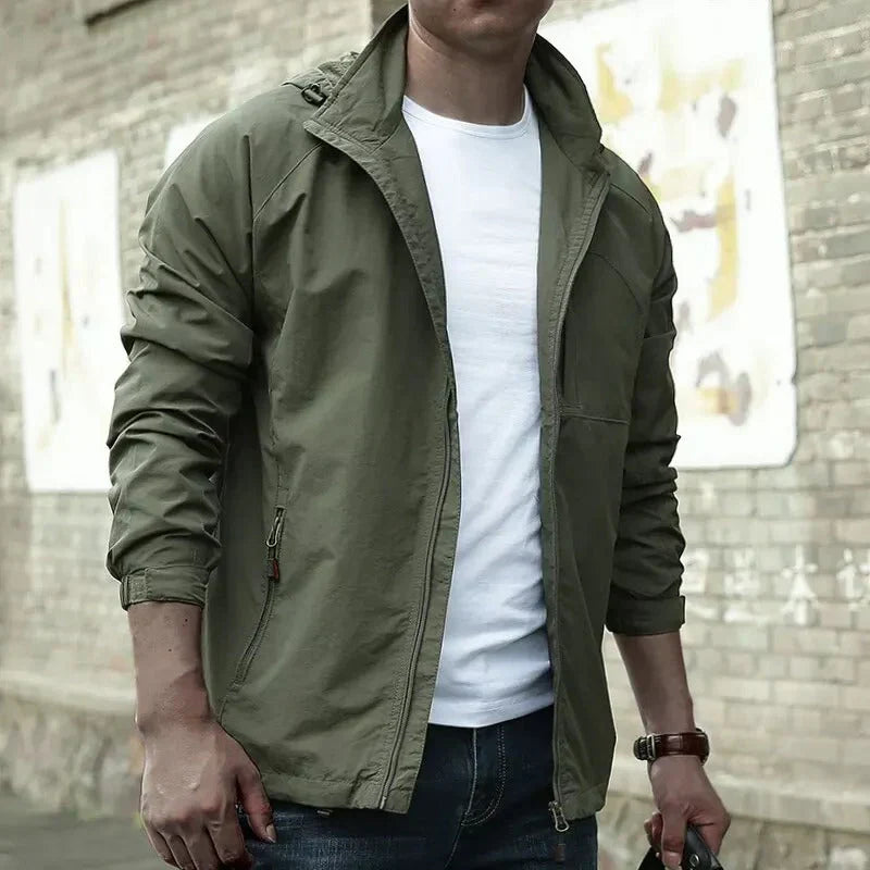 Thibault™ | Men's Zip-Up Transitional Jacket with Stand Collar