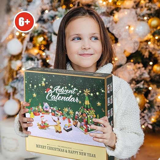 Building Blocks Advent Calendar with 24 Mini Holiday Builds
