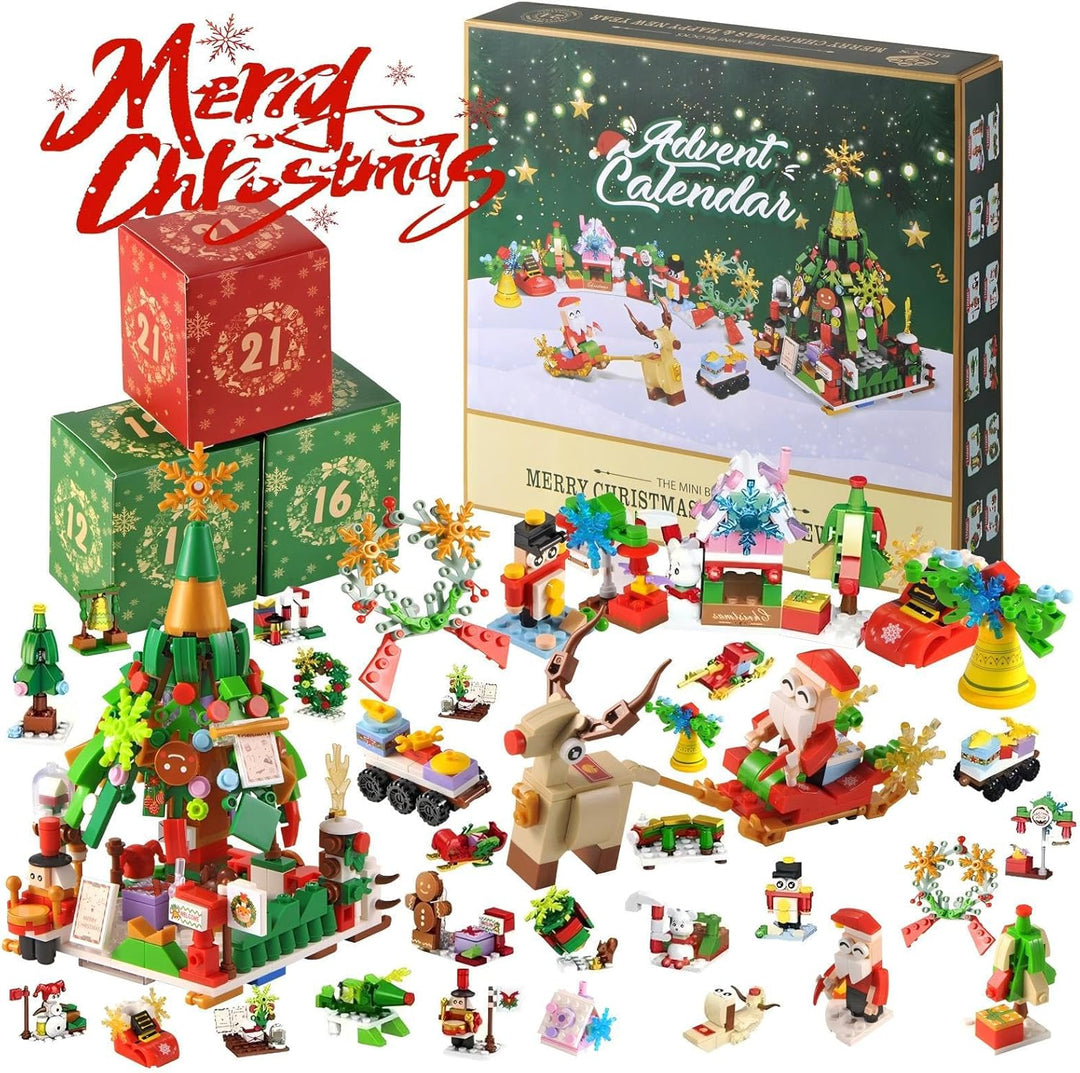 Building Blocks Advent Calendar with 24 Mini Holiday Builds