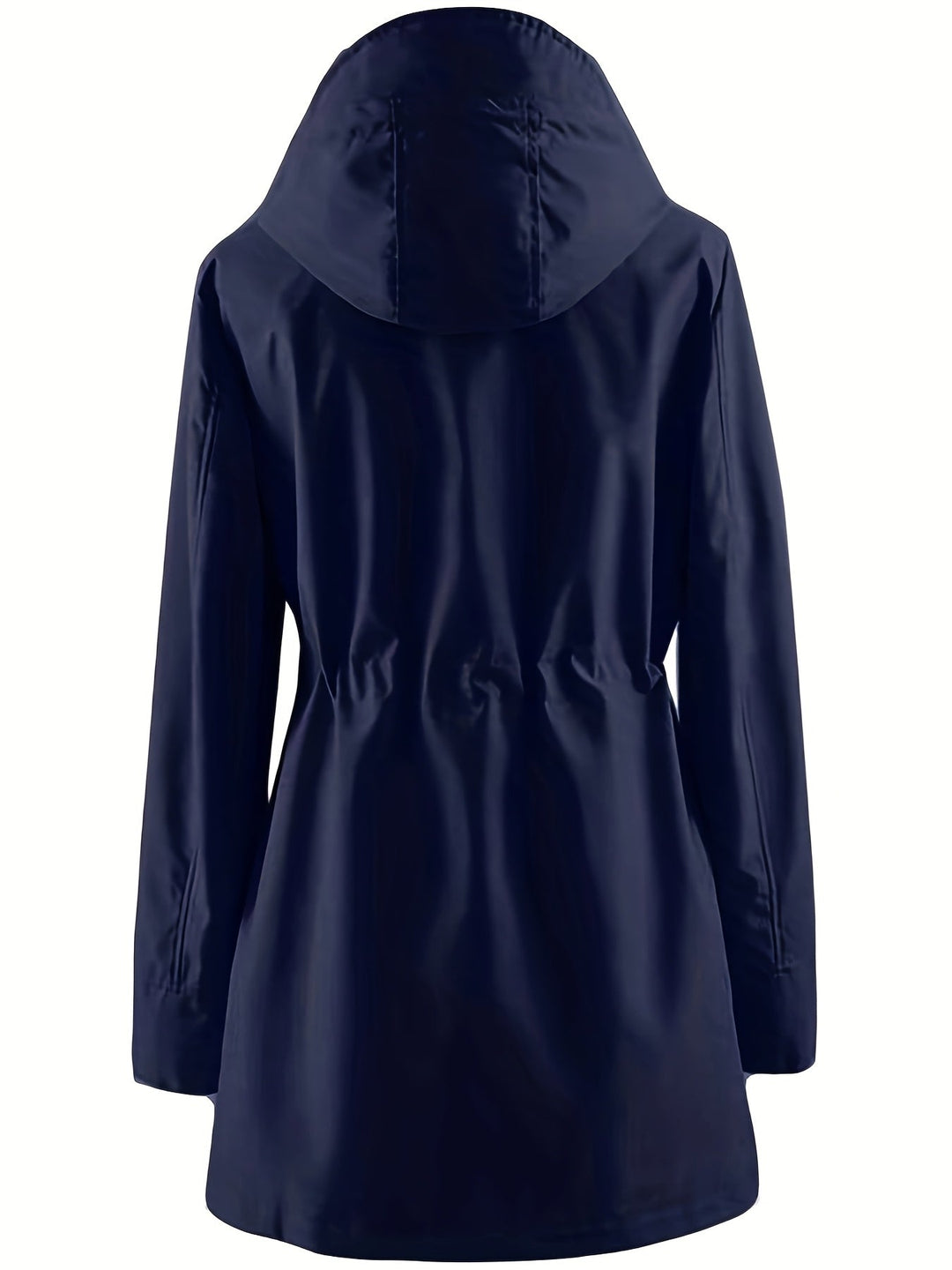 Joyce™ | Women's Hooded Drawstring Rain Jacket in Plus Sizes