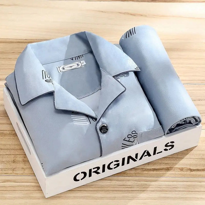 Lucien™ | Men's Long Sleeve Button-Up Pajama Set