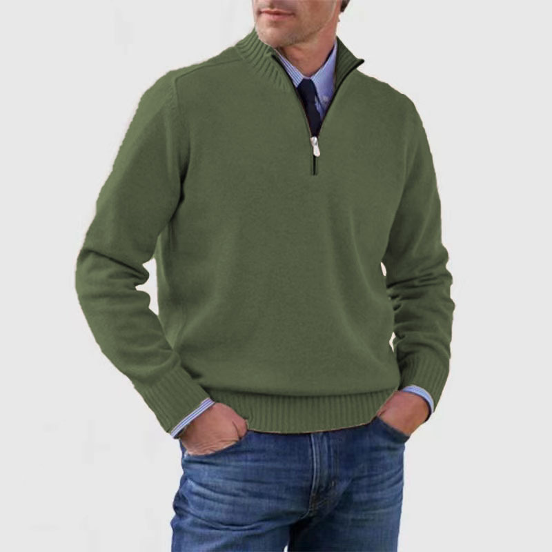 Ansel™ | Men's Half-Zip Knit Sweater with Mock Neck