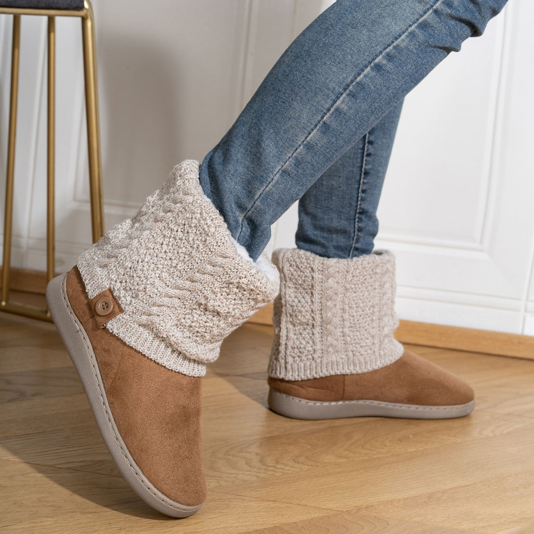 Iseult™ | Women's Knit Cuff Slip On Winter Boots
