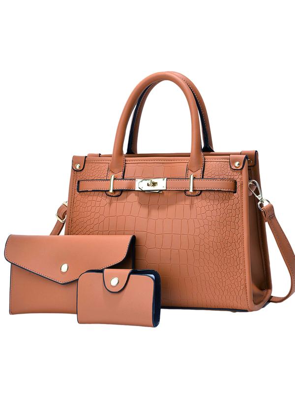 Bella™ | Croc-Embossed Handbag Set