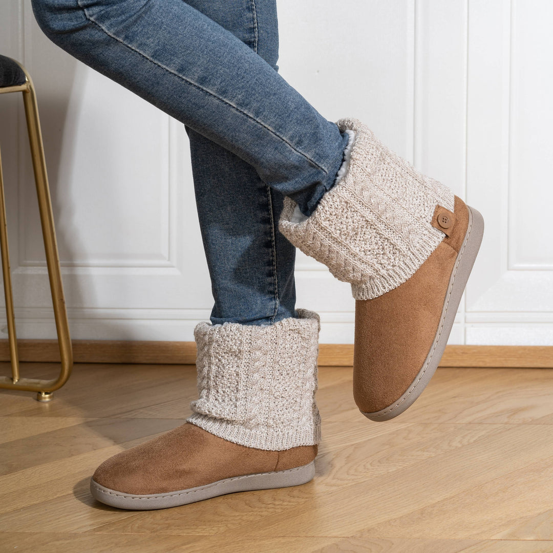 Iseult™ | Women's Knit Cuff Slip On Winter Boots