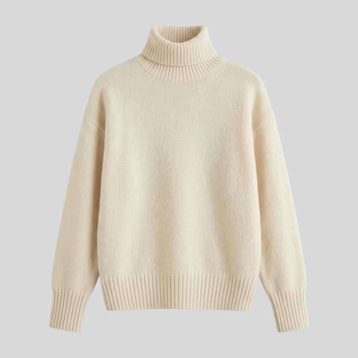 Linnea™ | Brushed Merino Wool Oversized Turtleneck Sweater