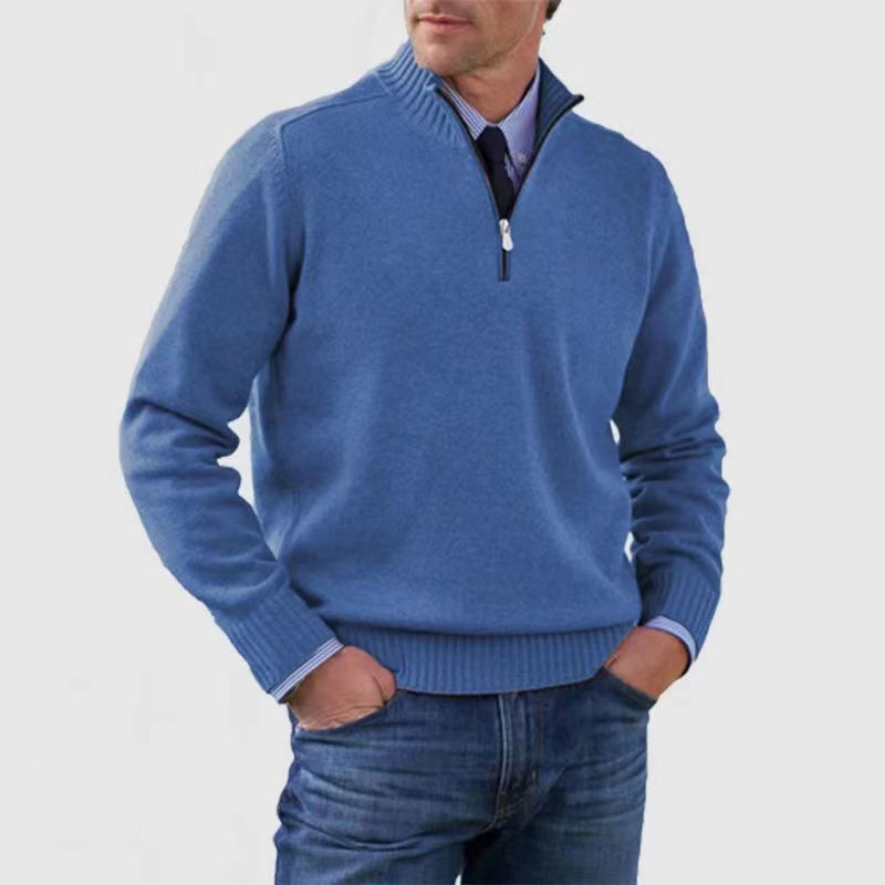 Ansel™ | Men's Half-Zip Knit Sweater with Mock Neck