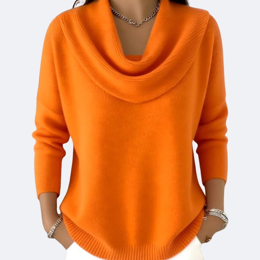 GIULIA - Cozy Ruffle Collar Sweater