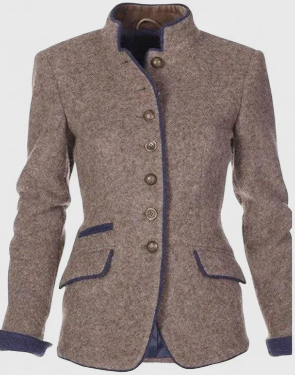 Ermeline™ | Women's Stand Collar Knit Button Cardigan Jacket