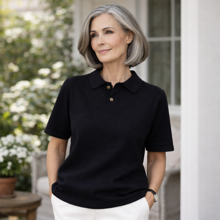 Florentine™ | Knit Polo Shirt with Button Placket and Collar