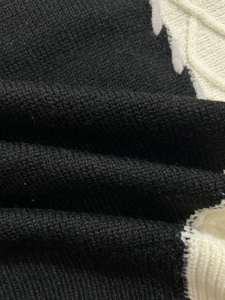 Cornelius™ | Men's Colour Block Cable Knit Sweater with Crew Neck