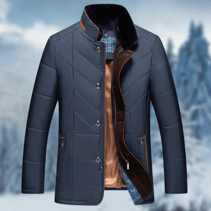 Roderick™ | Men's Quilted Winter Jacket with Plush Collar