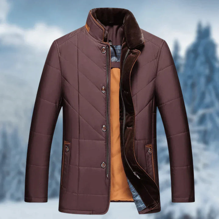 Roderick™ | Men's Quilted Winter Jacket with Plush Collar