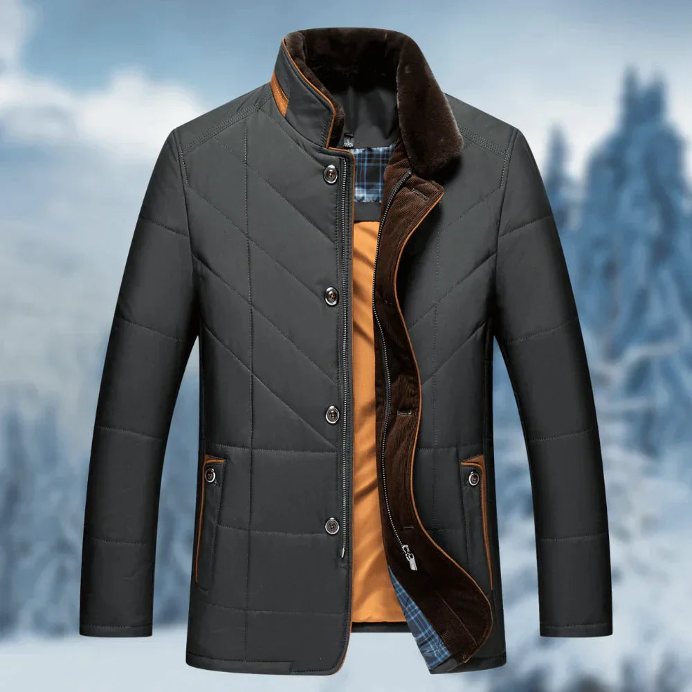 Roderick™ | Men's Quilted Winter Jacket with Plush Collar