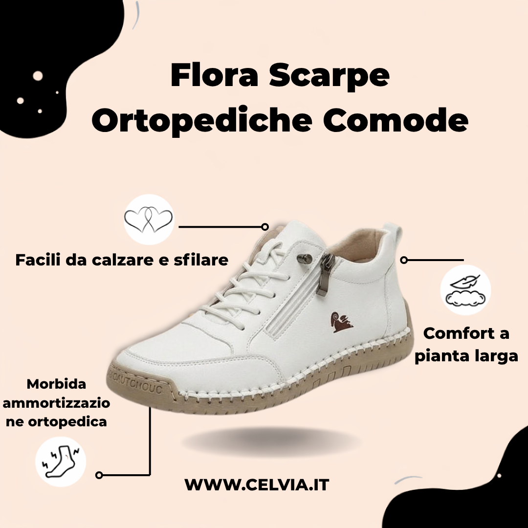 Flora Comfortable Orthopedic Shoes with Zipper