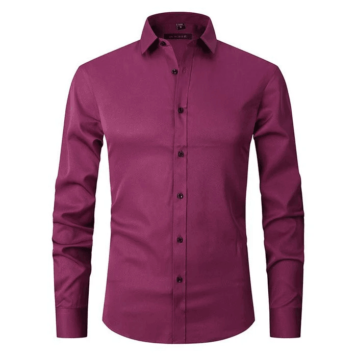 Declan™ | Men's Fitted Button-Up Dress Shirt with Point Collar