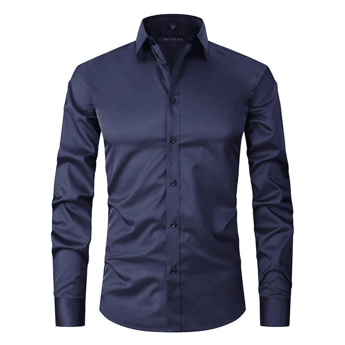 Declan™ | Men's Fitted Button-Up Dress Shirt with Point Collar