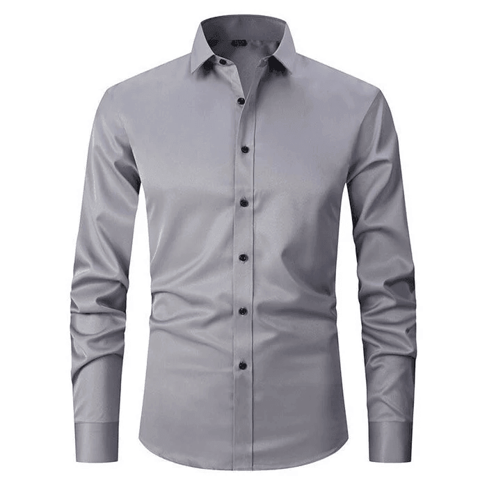 Declan™ | Men's Fitted Button-Up Dress Shirt with Point Collar