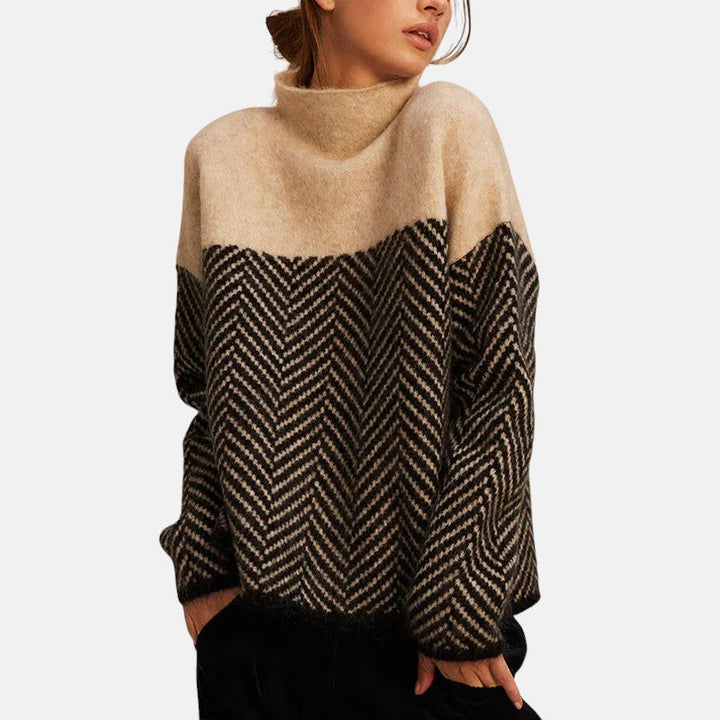 Eva™ | Herringbone Knitted Sweater