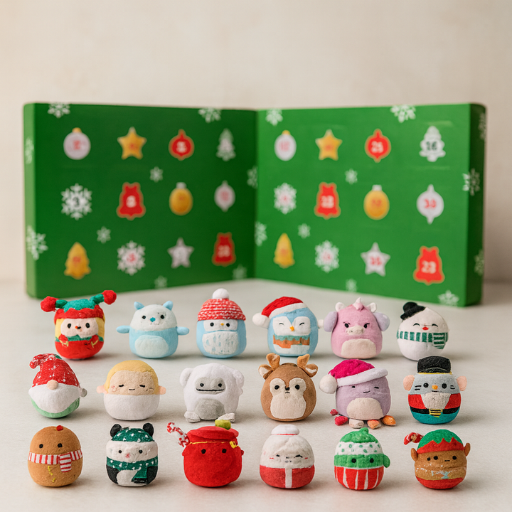 Plush Advent Calendar with 24 Mini Plush Toys