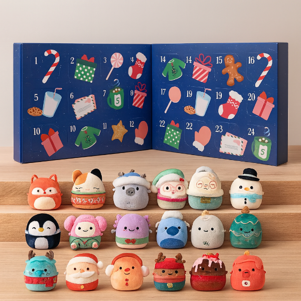 Plush Advent Calendar with 24 Mini Plush Toys