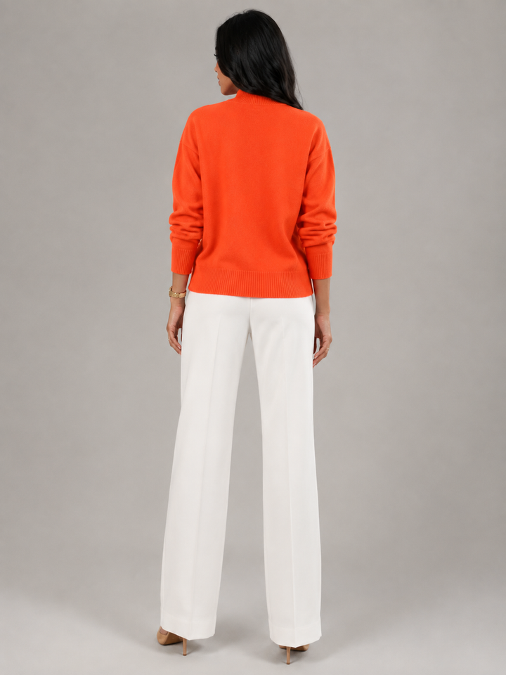 Fine Knit Mock Neck Sweater
