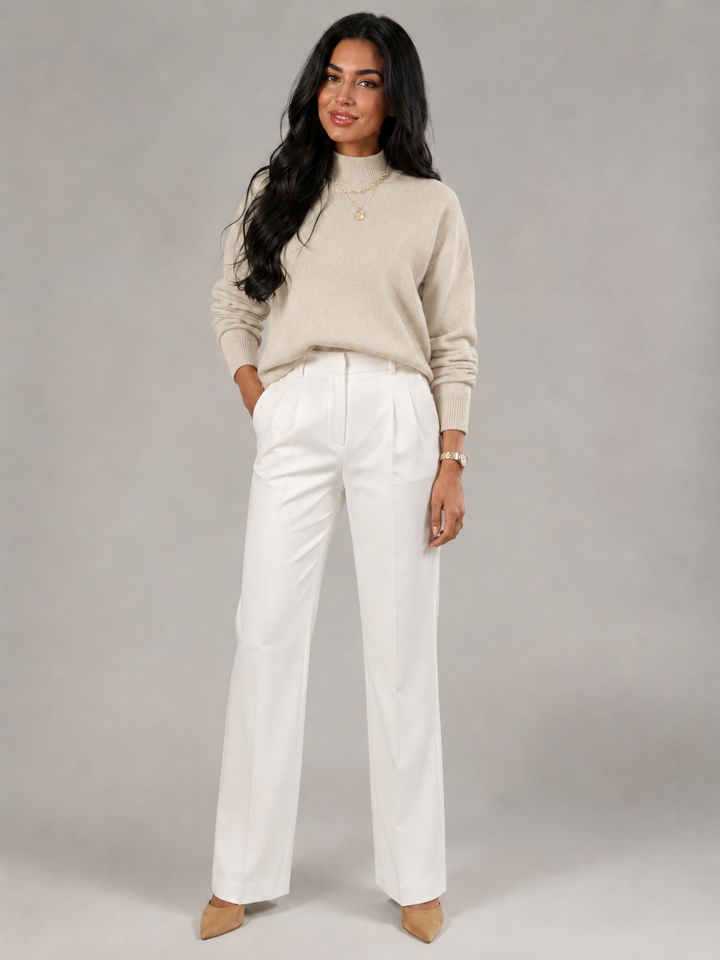 Fine Knit Mock Neck Sweater