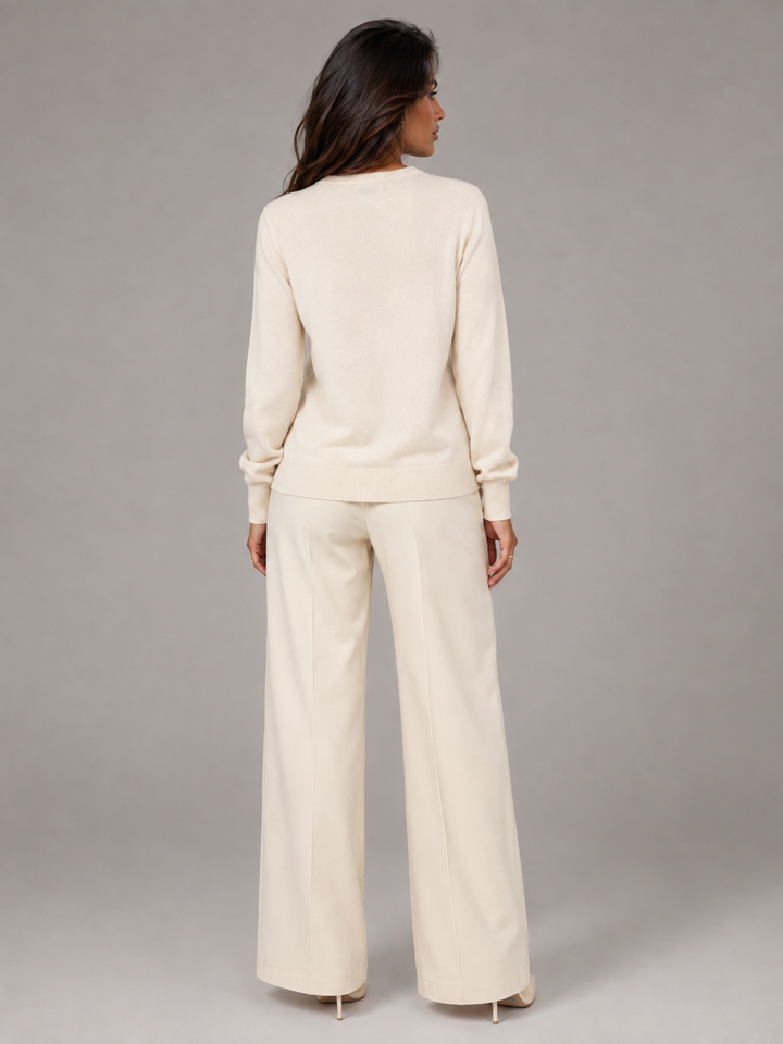 Fine Knit Henley Sweater with Button Placket