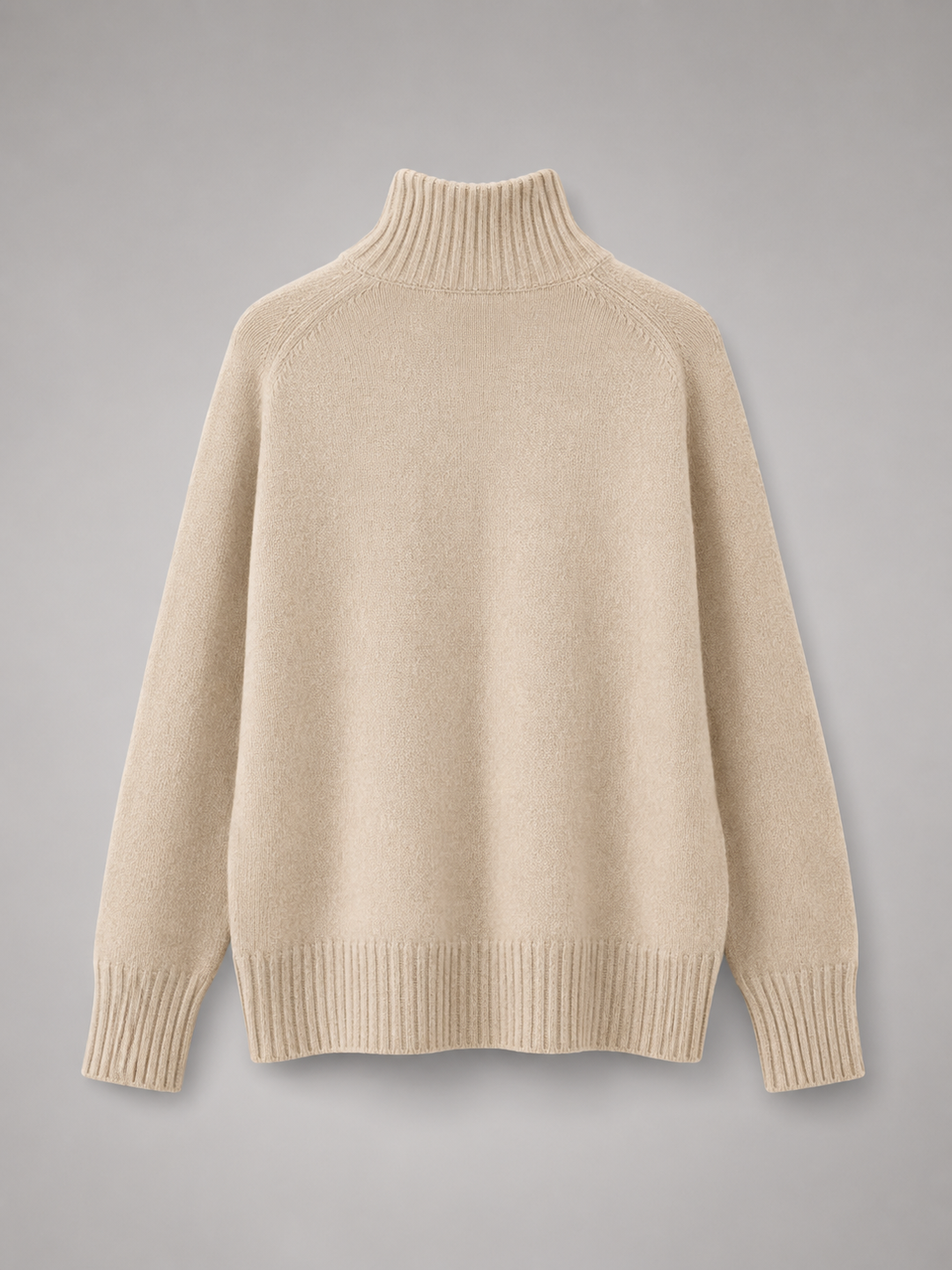 Oversized Turtleneck Knit Sweater with Raglan Sleeves