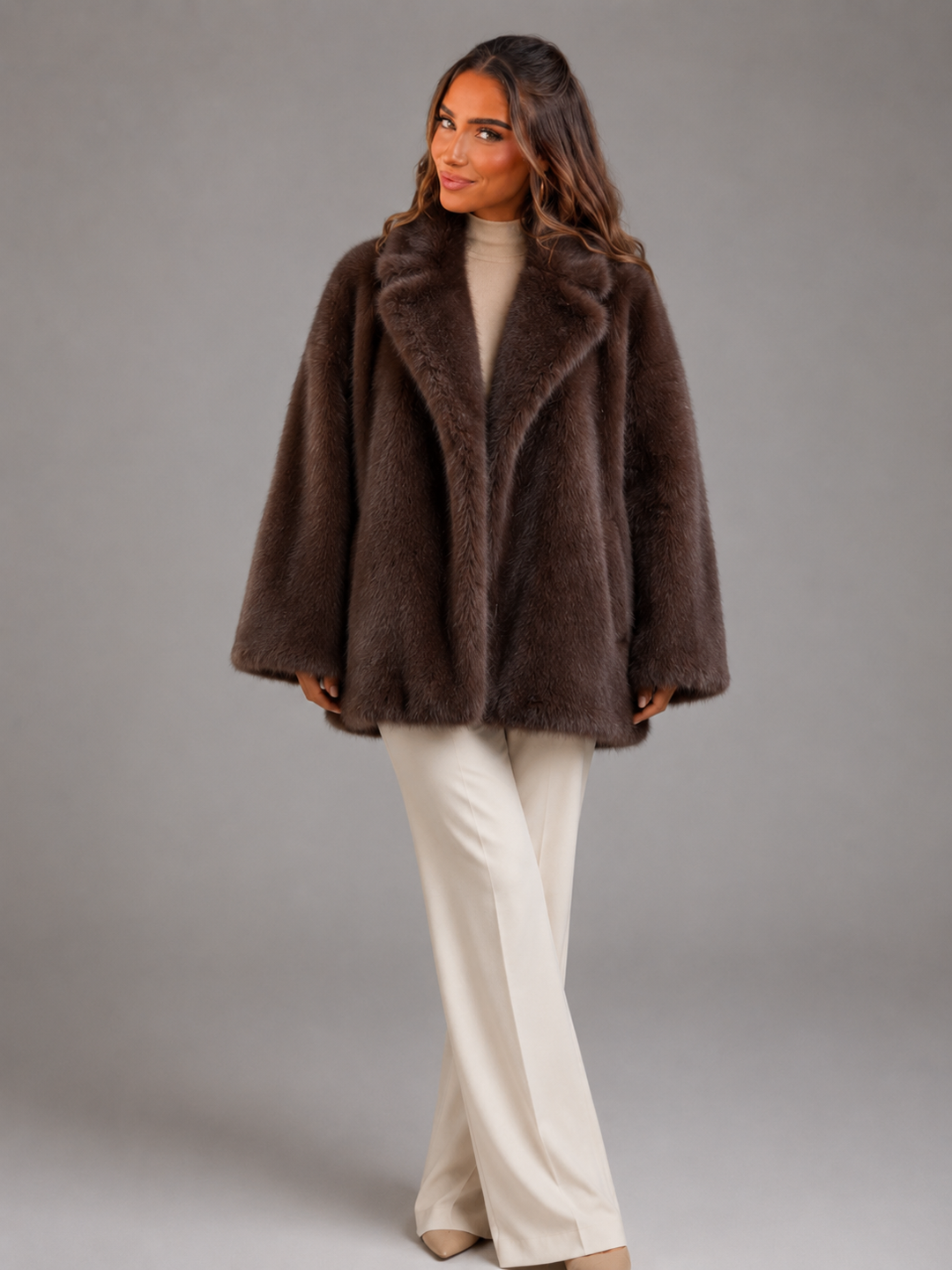 Oversized Faux Fur Statement Coat