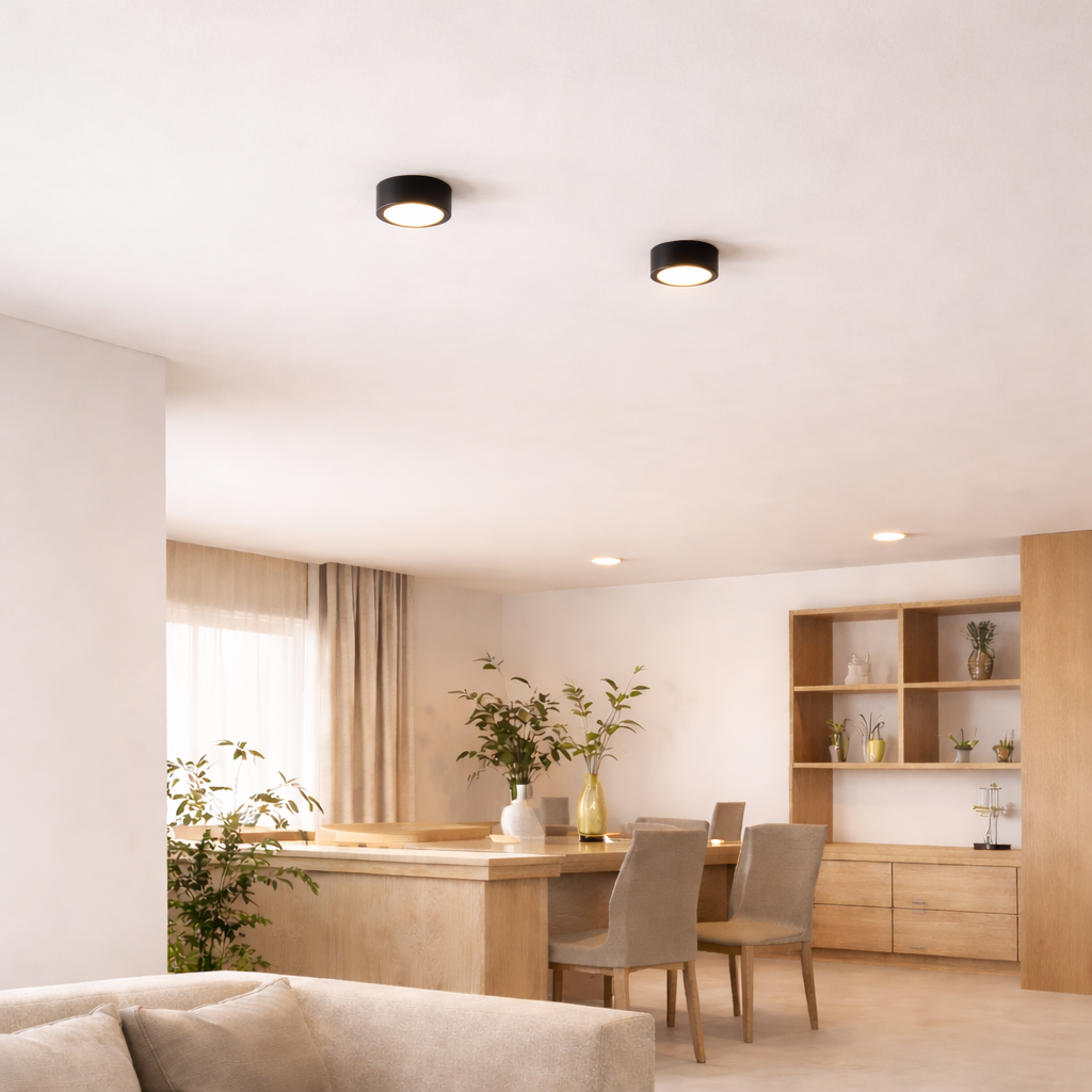 Modern Iron Flush Mount Ceiling Light — view 2