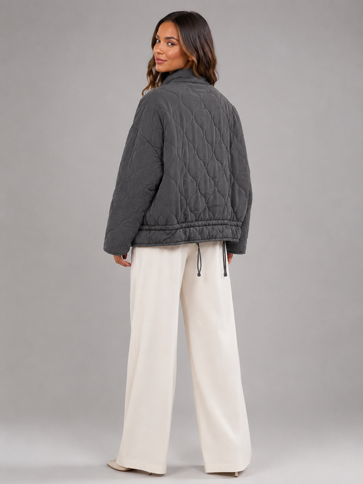 Quilted Utility Jacket with Patch Pockets