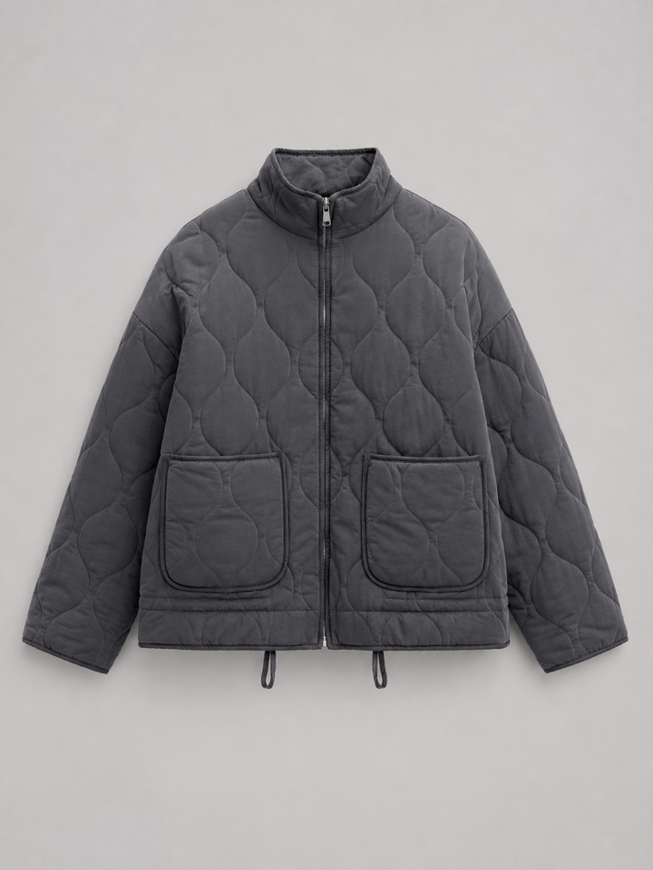 Quilted Utility Jacket with Patch Pockets