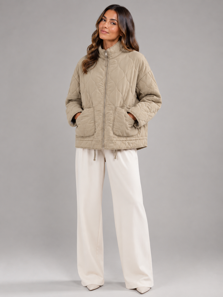 Quilted Utility Jacket with Patch Pockets