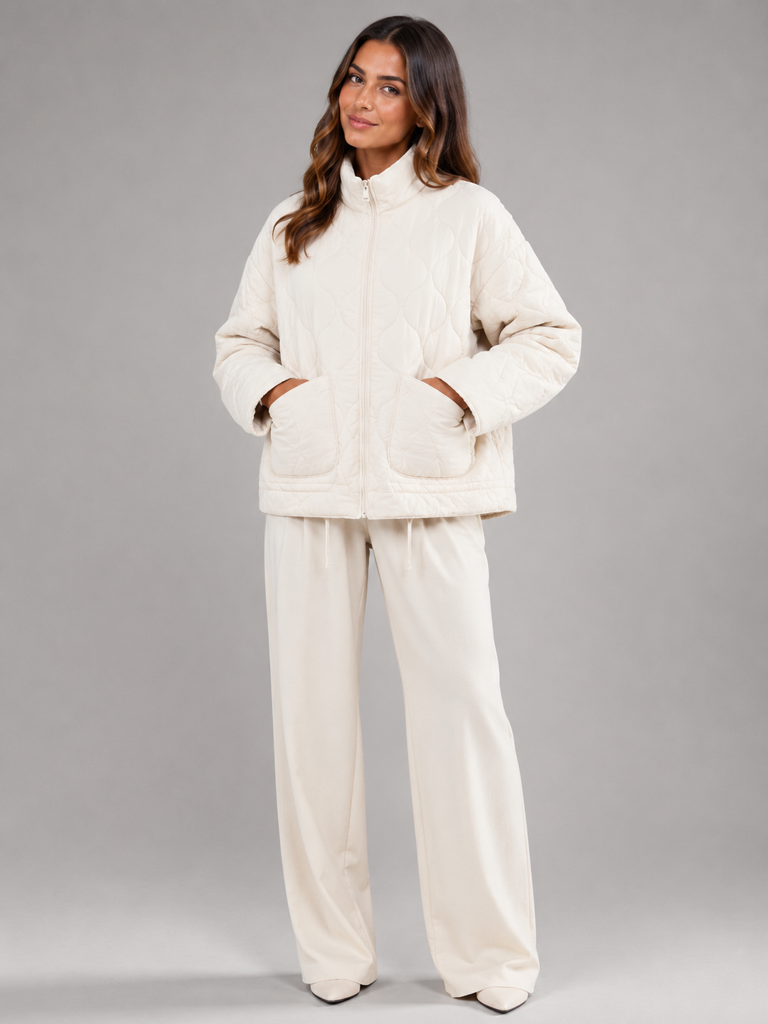 Quilted Utility Jacket with Patch Pockets