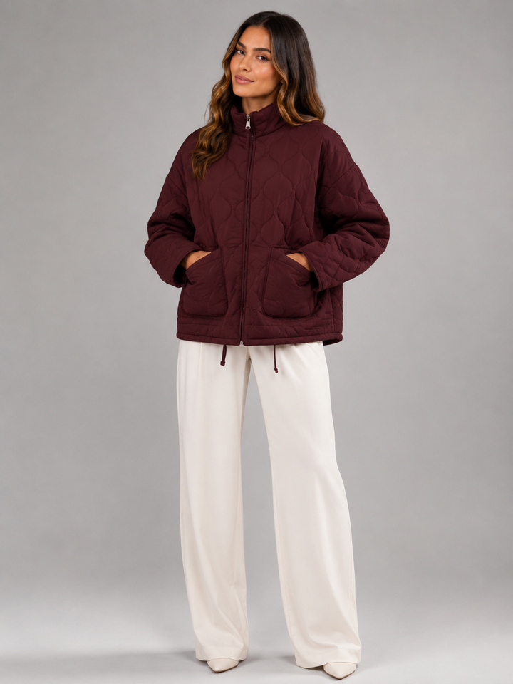 Quilted Utility Jacket with Patch Pockets