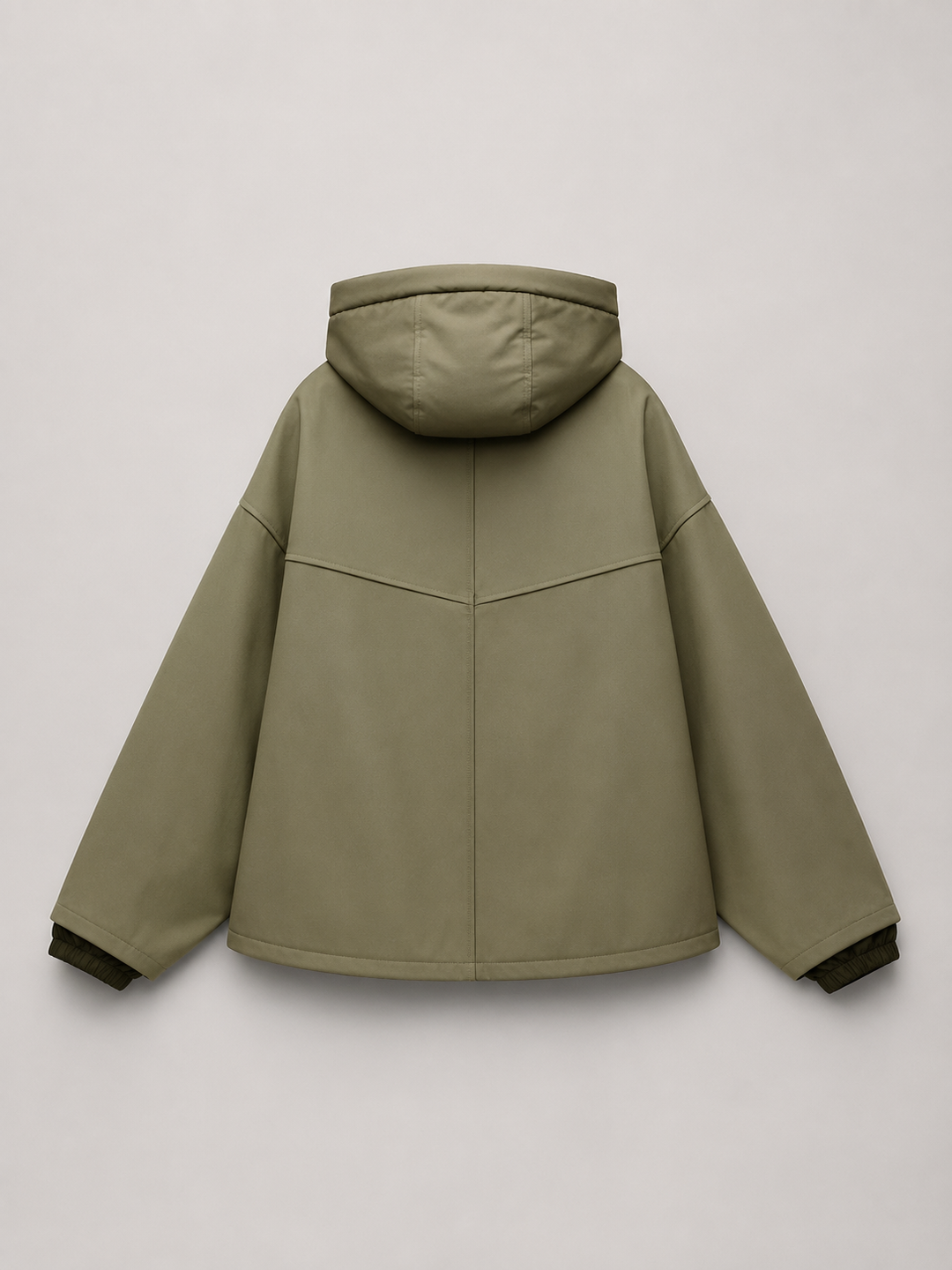 Green Hooded Puffer Jacket with Insulated Fill