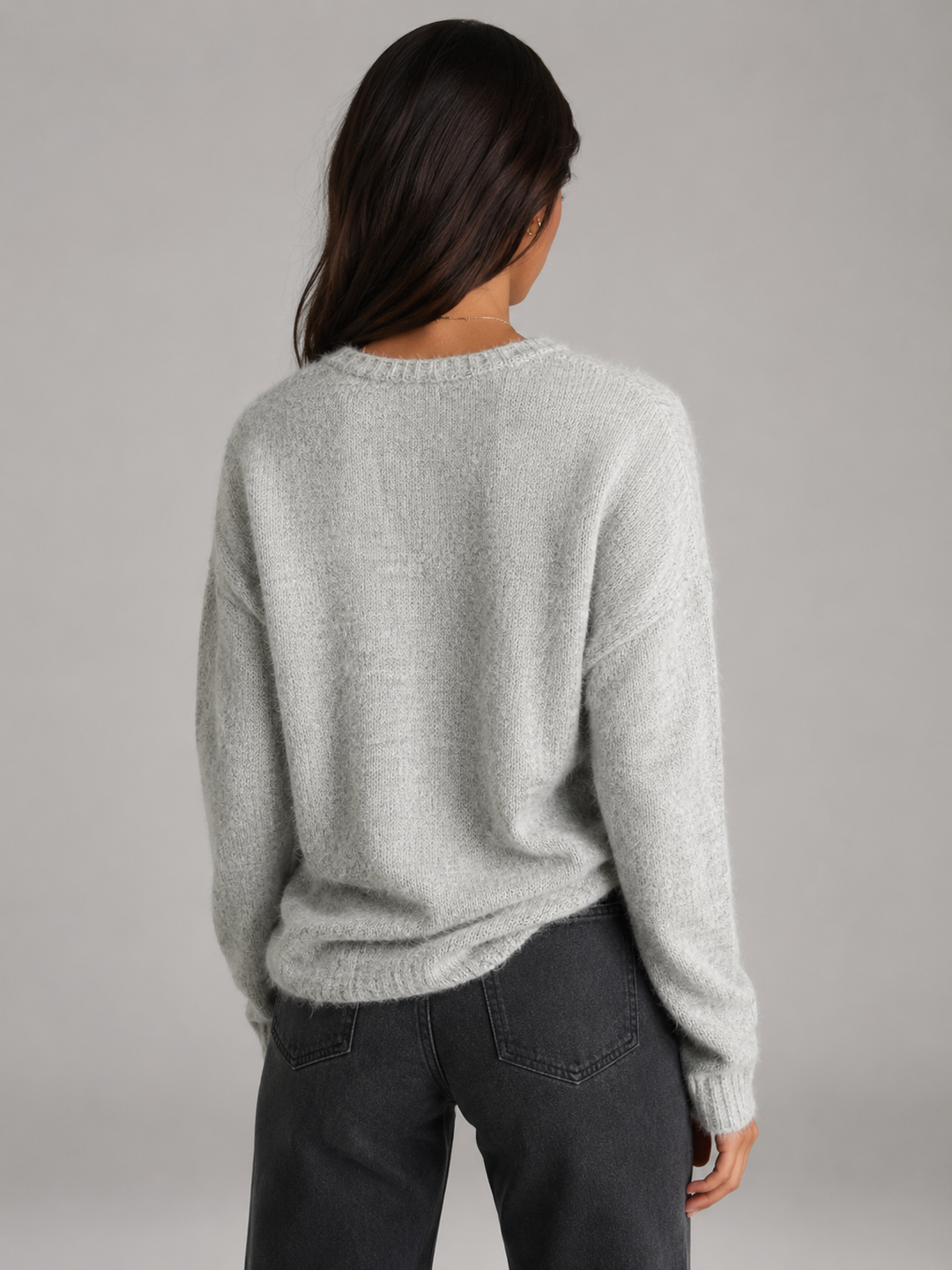 Fuzzy Knit Button-Through Cardigan