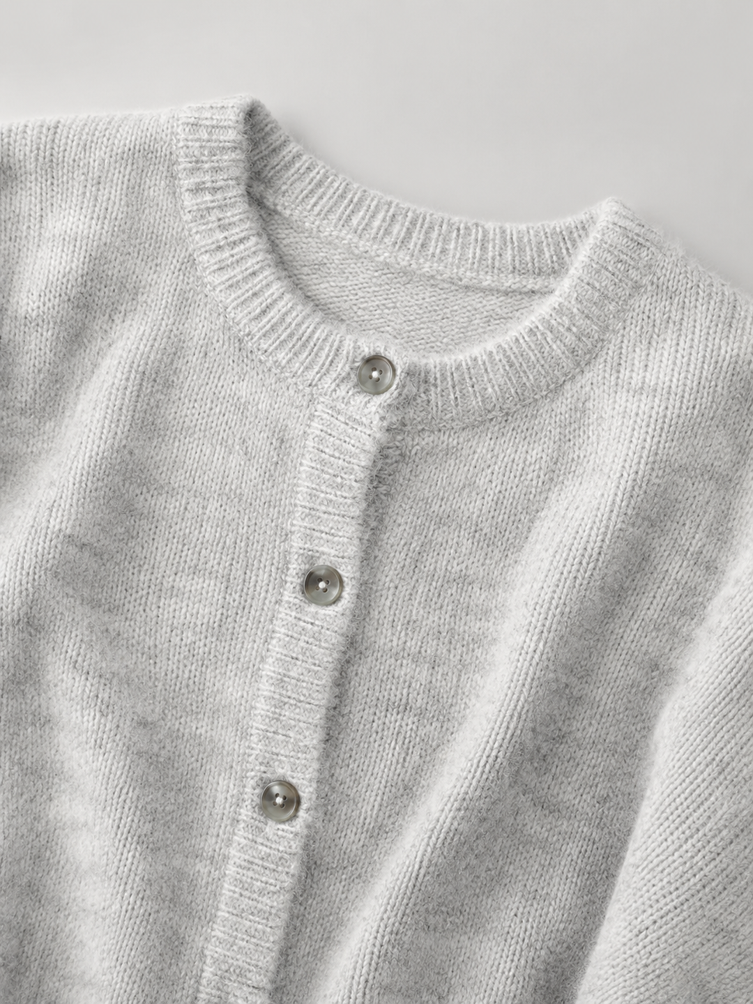 Fuzzy Knit Button-Through Cardigan