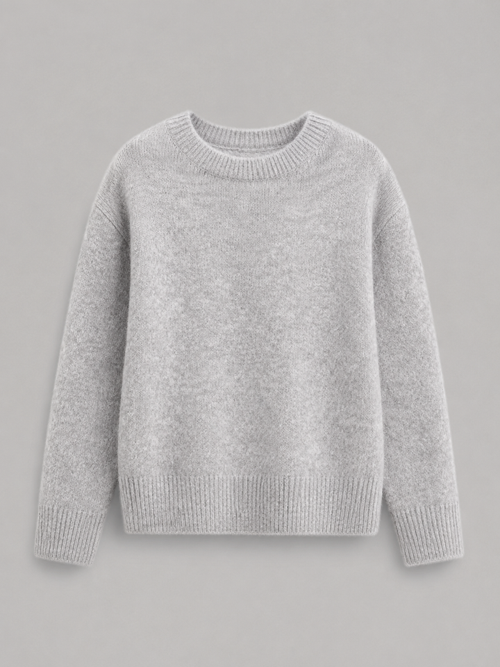 Fuzzy Knit Crew Neck Sweater