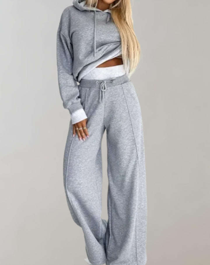 Anaelle™ | Women's Hoodie and Wide Leg Jogger Two-Piece Set