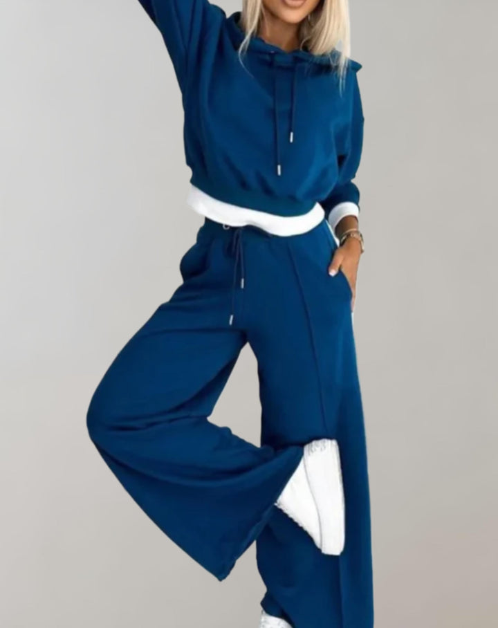 Anaelle™ | Women's Hoodie and Wide Leg Jogger Two-Piece Set