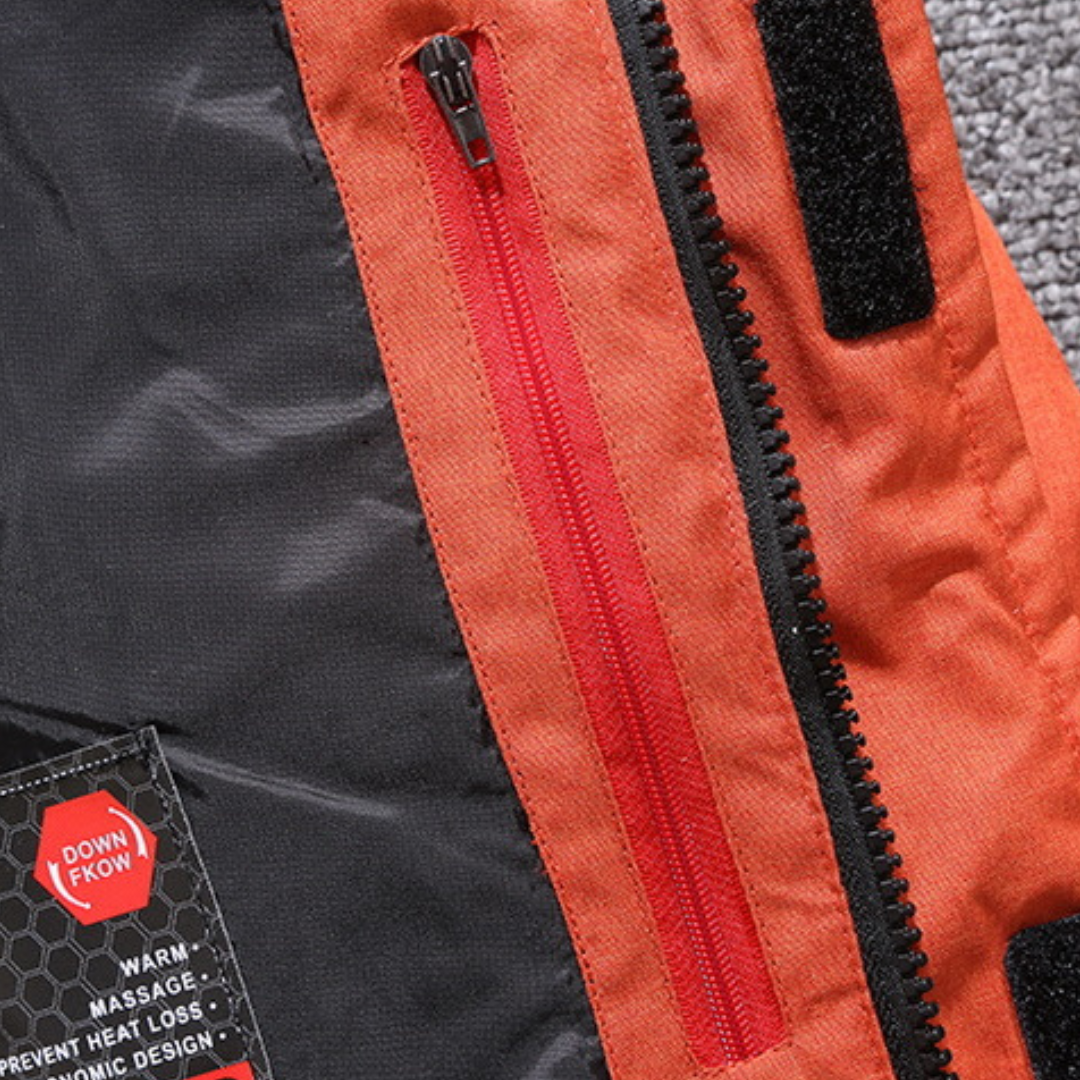 Emrys™ | Men's Hooded Puffer Jacket with Storm Flap